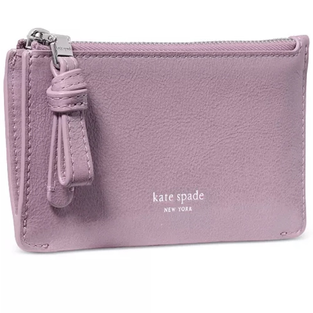 ♠️ Kate Spade Loop Zip Credit Card Case, Market Purple, pink, blush fixed$